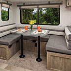 Settle in for a great time. The versatile 30DBSC’s 84” radius U-dinette converts to a comfortable sleeping area.